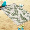 Botanical Leaf Beach Towel: Embrace The Fresh Green Design, Soft Comfort, And Nature Vibes For Your Relaxing Days