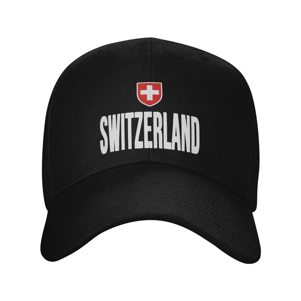 Gorra Unisex para Mujer Bandera de Suiza Retro Gorras de Béisbol Ajustable Ropa Casual