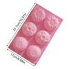 1Pc Silicone Chocolate Mold 6 Cavity 3 Different Flowers and Plants Shape DIY Handmade Soap Sunflower Moon Cake Mold