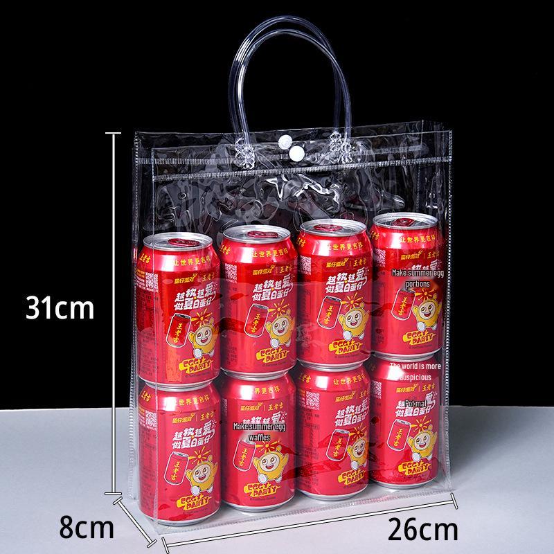 Custom Print PVC Transparent Tote Bag for Weddings and Gifts