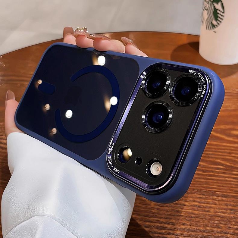 Transparent for Magsafe Phone Case for iPhone 17 Pro Max Air 16 15 14 13 12 11 Plus Compatible Orange 17 Air Hard Acrylic Cover