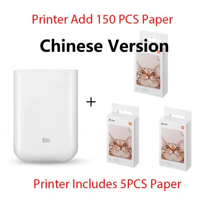 Original Portable MIJIA Pocket Photo Printer Wireless Bluetooth Thermal Print AR Video Mijia ZINK Self-adhesive Color CN