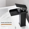 TLXT Black Waterfall Basin Faucet