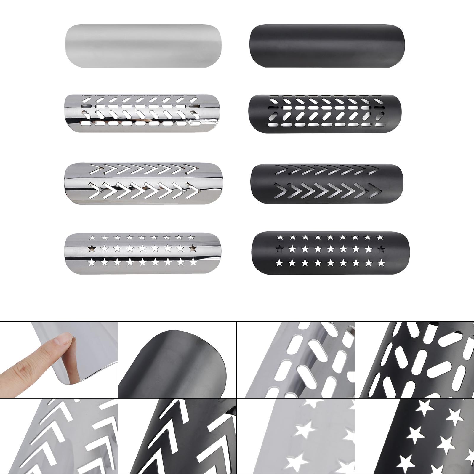 

Steel Exhaust Muffler Pipe Heat Deflector Cover Chromeb For Motorcycle Scooter Type-A