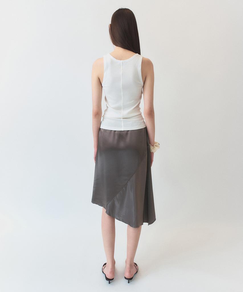 Simeteuligpeosenteu Chiffon Rib Jersey Sleeveless / Ivory