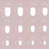 24 Pcs Short Round False Nail Simple Artificial Nail Pink Gradient Stick On Nail Glossy Press On Nail for Woman