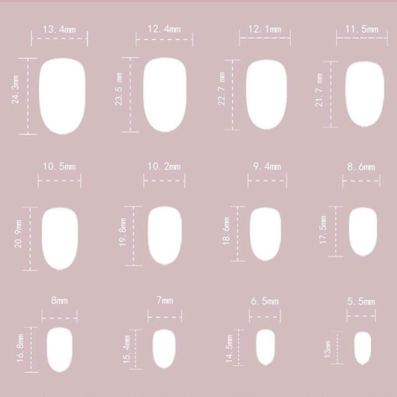 24 Pcs Short Round False Nail Simple Artificial Nail Pink Gradient Stick On Nail Glossy Press On Nail for Woman
