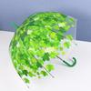 Japanese Forest Style Transparent Cherry Blossom Umbrella with Arched Long Handle for Students