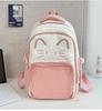 Schoolbag Japanese ins cute cat backpack pain bag transparent large-capacity schoolbag versatile casual shoulder bag