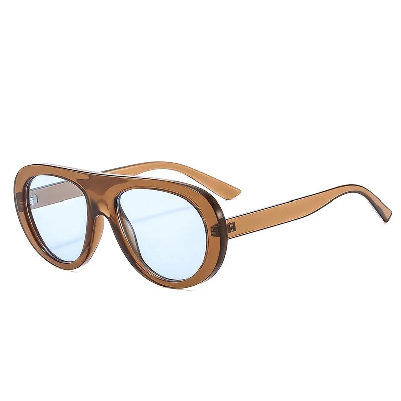 Vintage Pilot Women Sunglasses Fashion Black Orange Shades UV400 Men Trending Punk Sun Glasses