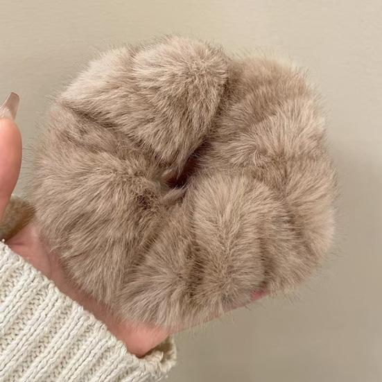 Yousheng Women Hair Rope Large Size Plush Hair Scrunchies Comfortable Fit No Pulling Warm Hair Band Hair Accessories