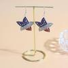 925 Sterling Silver Geometric Zirconia Earrings for Women - Flag Design, Light Luxury Ear Cuffs