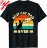 Best Cat Dad Ever Cats Lover Kitten Owner Kitty Unisex Adult Cotton TShirt Creative Trend Casual Style Simple Unisex Camisetas