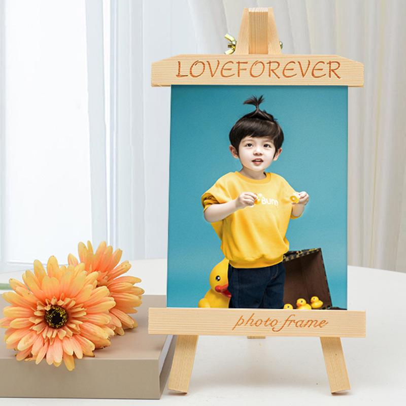 Holz Mini Bilderrahmen Display Kreativer Hochzeitsfeier Foto Ständer Halter Kinder Malerei Basteln