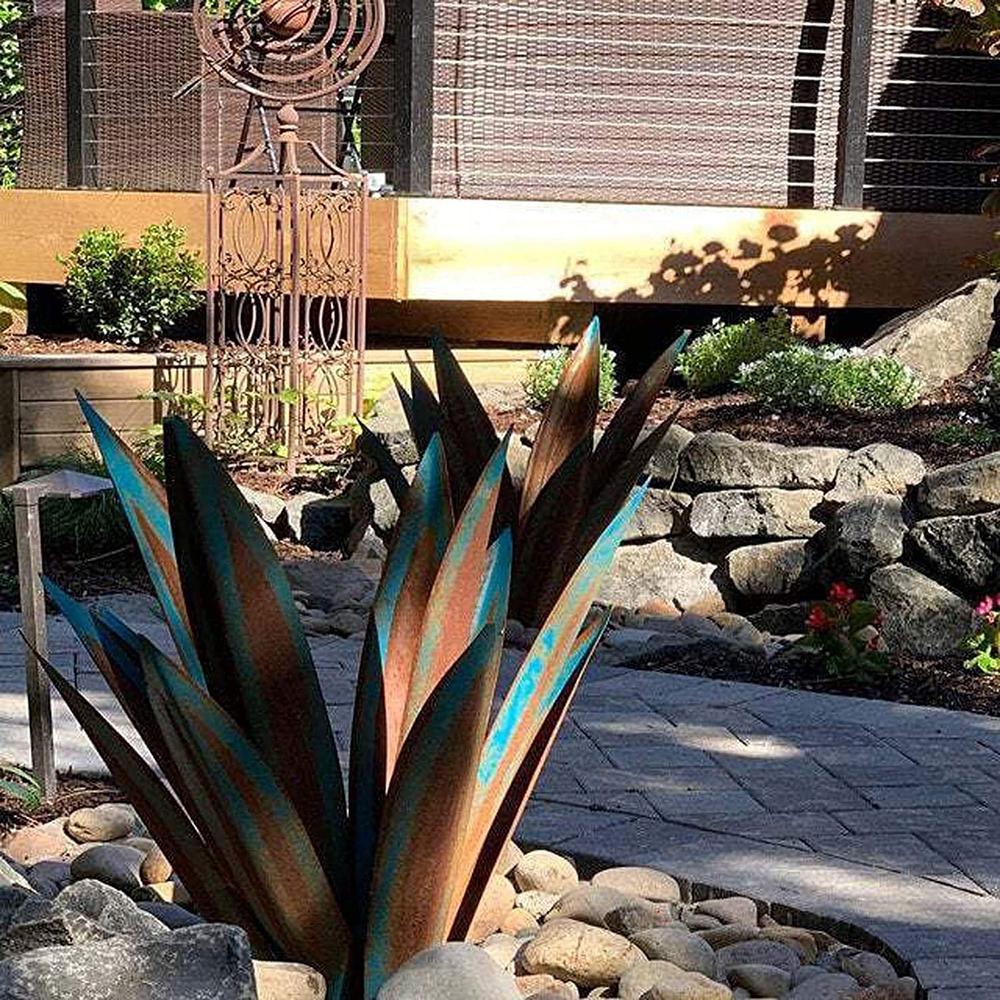 27cm DIY Metal Art Tequila Rustic Sculpture Garden Yard Sculpture Home Decor
