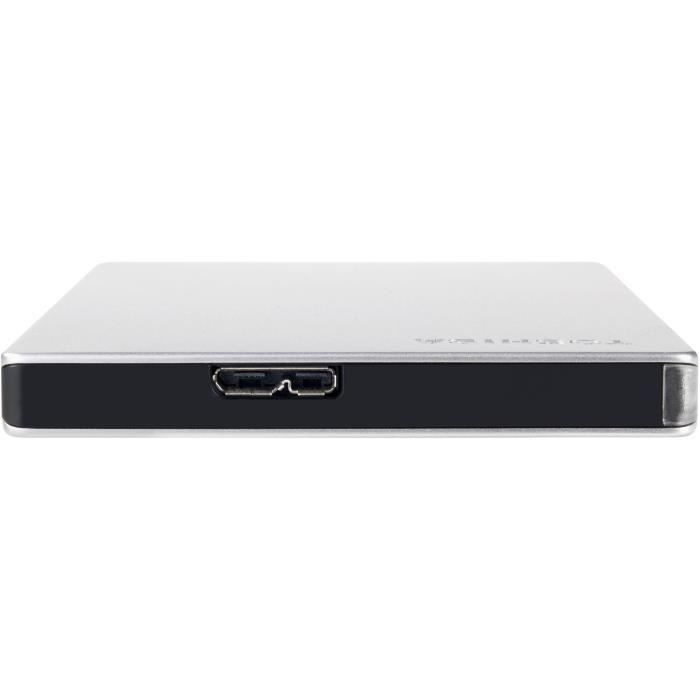 Disque dur externe - TOSHIBA - CANVIO Slim - 1 To - Finition aluminium - USB 3.2 Gen 1