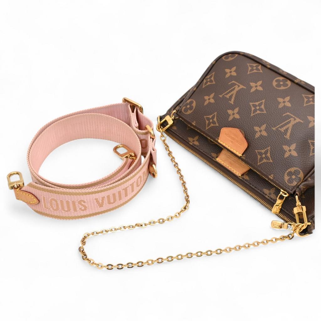 Auth LOUIS VUITTON Monogram Multi Pochette Accessoires Pouch Shoulder Bag PVC M44840 lv88179bf