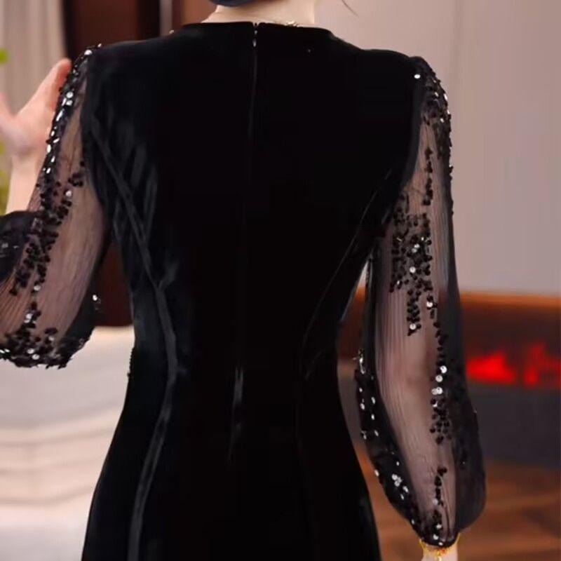 Le Lis Elegant French Embroidered Evening Gown Dress - 2026 Spring/Summer Collection