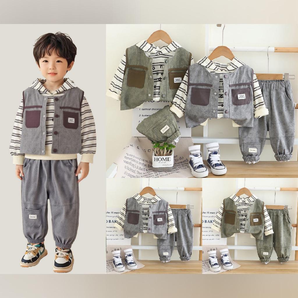 Kids Casual Long-Sleeve Set, Comfortable Daily Wear Outfits