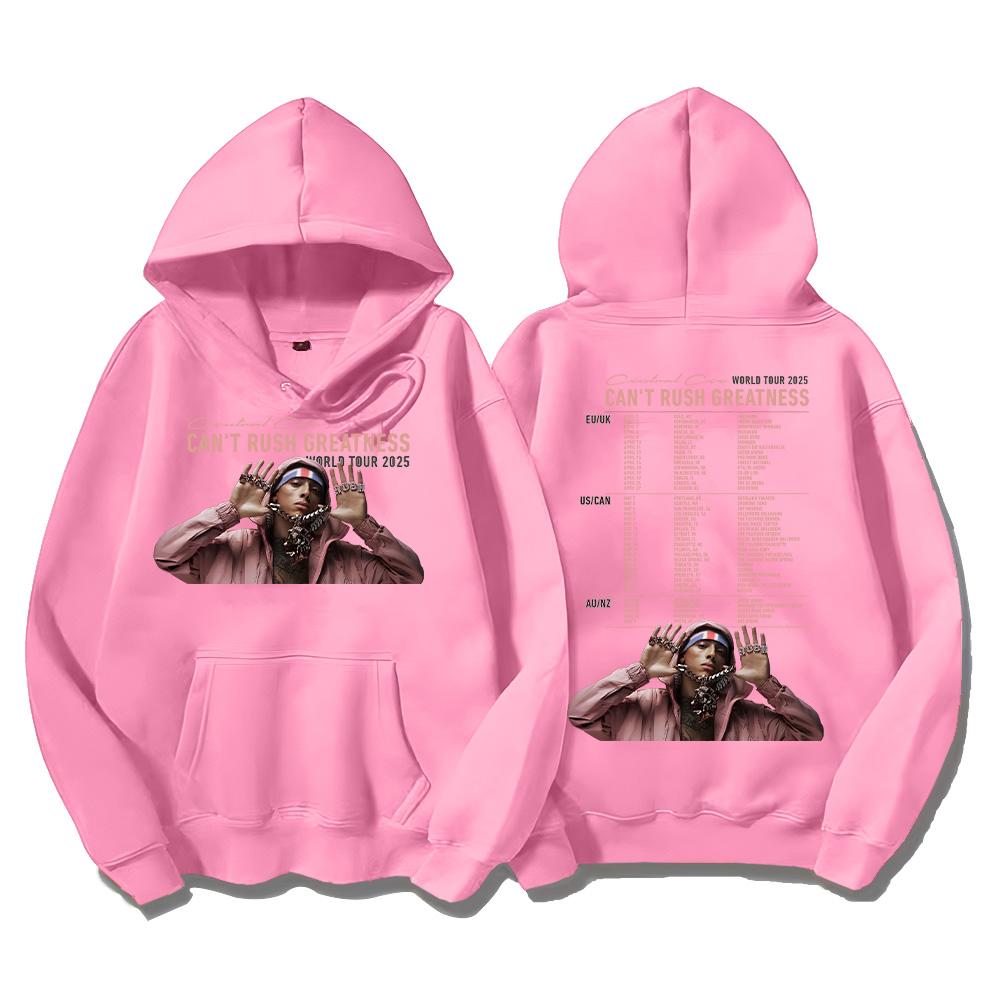 Rapper Central Cee Hoodies Can't Rush Greatness Tour 2025 Kleidung Neu Damen Herren Langarm Freizeit Sweatshirt Modische Pullover