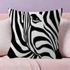 Abstract Line Black And White Zebra Cushion Cover Car Throw Pillow Case For Sofa Car Christmas Gift