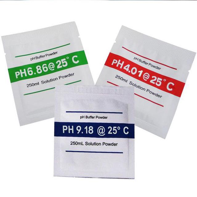 pH Buffer Solution Powder Sachets: 9.18, 6.86, 4.01 Calibration for pH Meters and Electrodes.