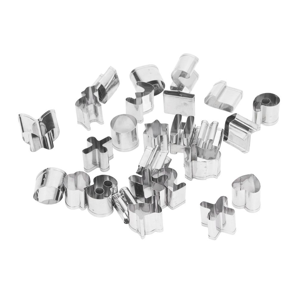 26pcs Stainless Steel Biscuit Number Mold Digital Geometry Number Pattern Mould Polymer Clay Craft