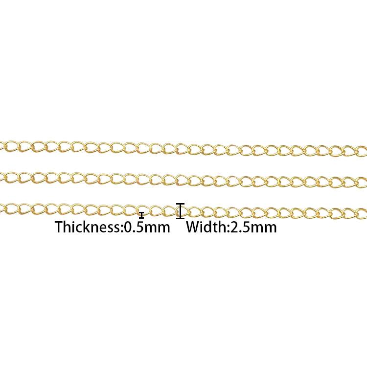 

Цепочка для ожерелья из латуни с покрытием 14K, различные стили, оптом для изготовления ювелирных изделий, компоненты для самостоятельного изготовления ювелирных изделий, оптовая продажа 1 meter