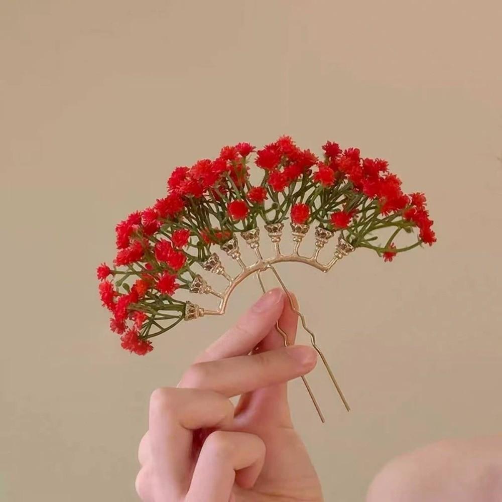 Sweet Chinese Style Side Clip Fairy Bride Hair Accessories Vintage Thai Hairpin Girls