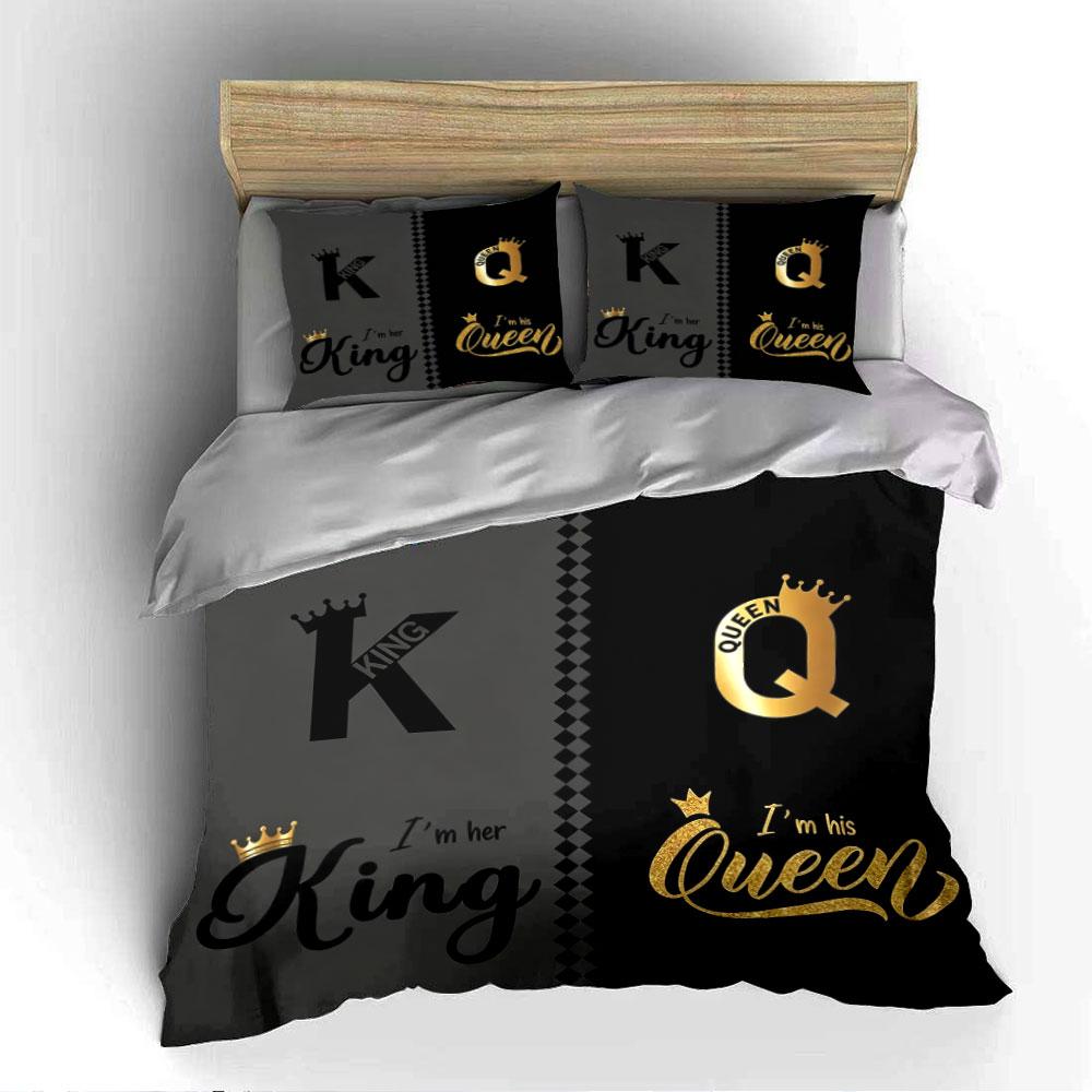 King and Queen Black Bedding Set Bedding Duvet Cover Set Duvet Cover Pillowcases (1 * Duvet Cover 2 * Pillowcases, without duvet insert)