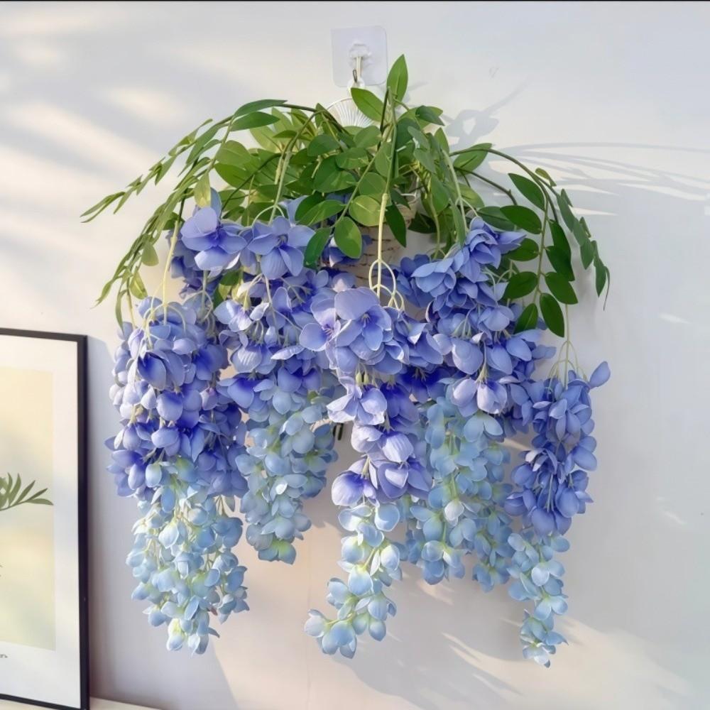 

Hanging Trailing Wisteria Vine Garland Artificial Fake Flower Home Living Room Decor синий