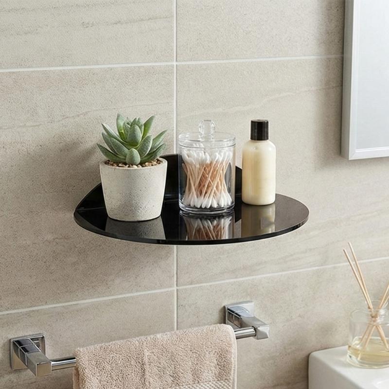 Acrylic Floating Wall Shelf Maximizes Space Utilization For Bathroom Kitchen Storage With Easy Installation