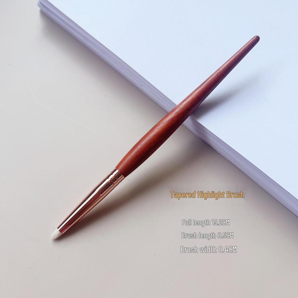 Handmade Sandalwood Eyeshadow Brush Set - Fine Pointed Wool for Blending, Laydown, Eye Corner, and Highlight.