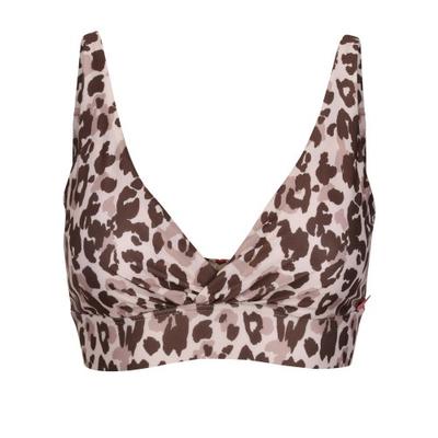 Damen/Damen Paloma Bikinioberteil mit Leopardenmuster