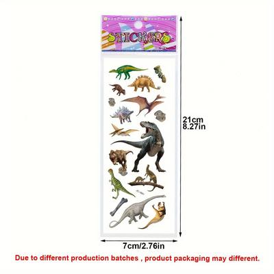 10pcs Dinosaur Stickers 3D Dino Puffy Stickers for Jurassic Theme Favors Reward More Puffy Stickers ZSY
