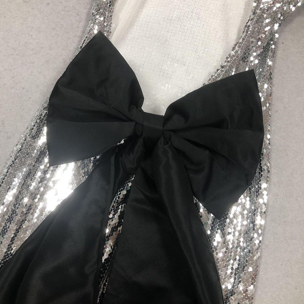 Zilver-Grijze Pailletten Slim Fit Damesmode - Herfst/Winter Collectie 2025