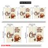 2pcs 2D Flat Printing Curtains Life Begins After Chai 100% Polyester Fabric Without Electricity Festive Holiday Use for Outdoor
