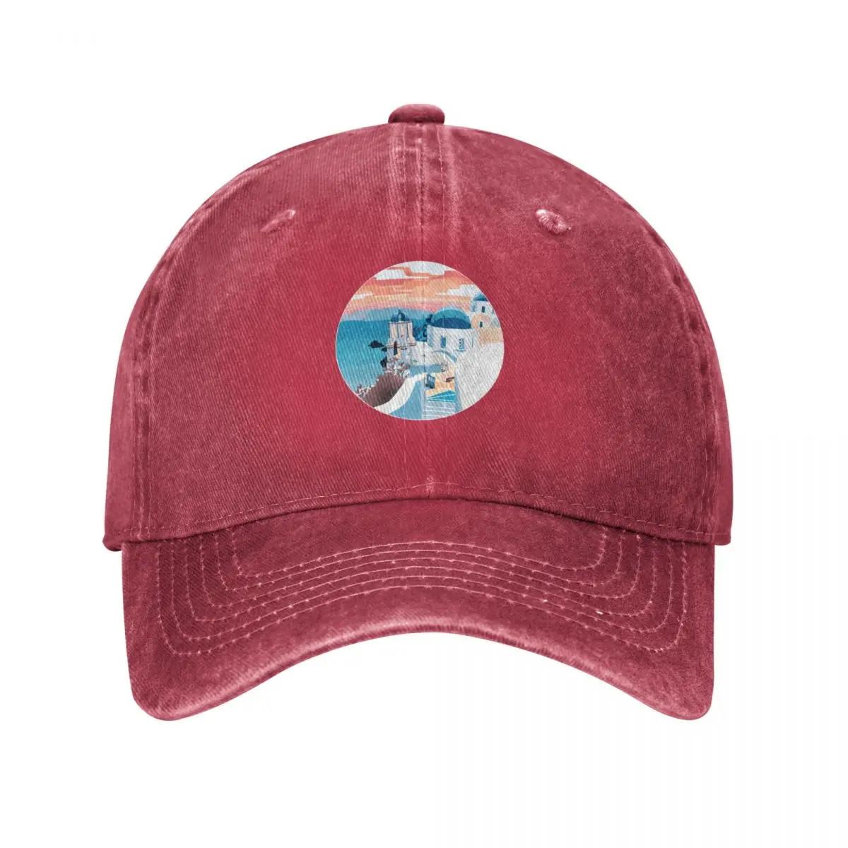 santorini Baseball Cap Hood Golf Hat Hat Baseball Cap Golf Hat Unisex Unisexs Hats Womens