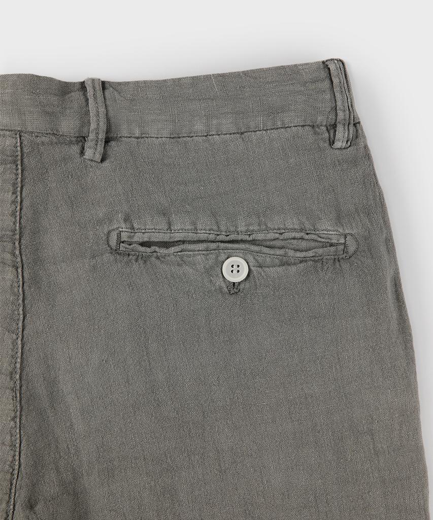 PANICALE Grey Unisex Linen Bermuda Shorts