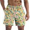 Daily Summer New Straight Tube Printed Loose 3D Men's Casual Shorts Beach Shorts Breathable Comfortable Outdoor Sports Board Shorts