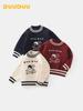 DUUDUU Korean Style Baby Knitwear 2025: Warm Toddler Sweater for Autumn/Winter, Plus Velvet Boys Top
