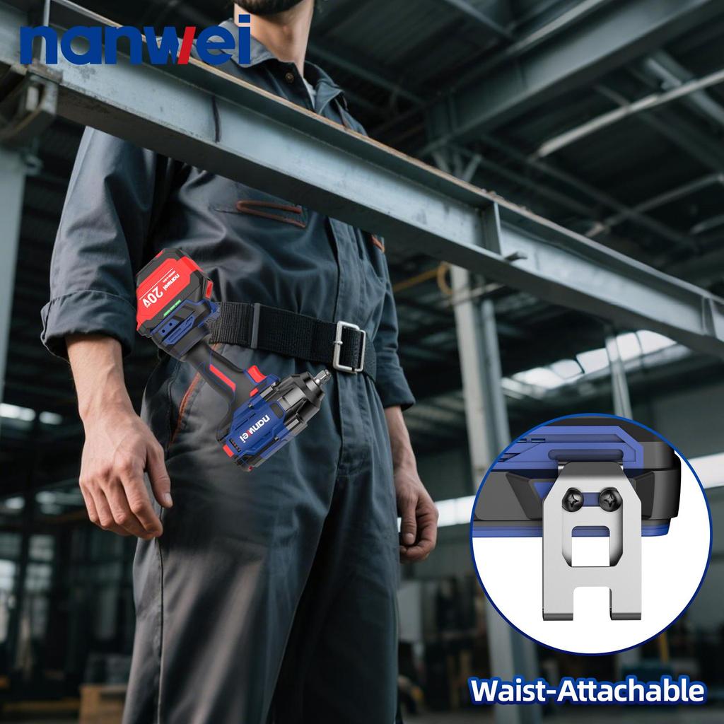 NANWEI 800N Electric Impact Wrench, Size 1/2, Adjustable Torque 500N/600N/800N