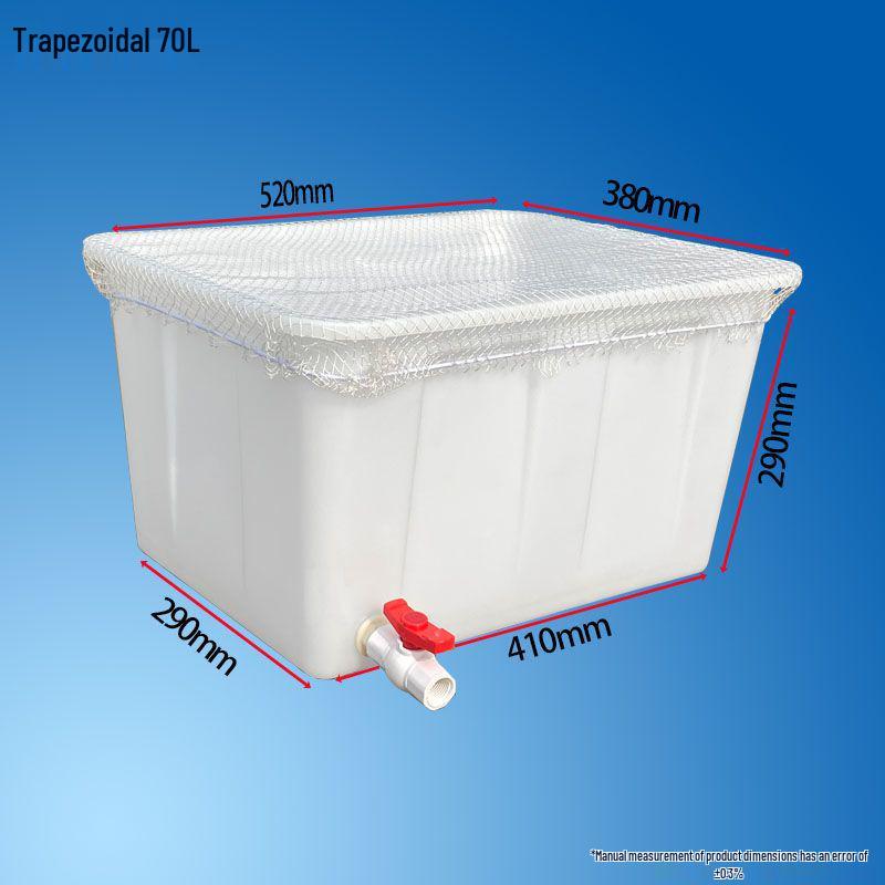 Durable Rectangular Aquaculture Tank with Drainage & Net Cover for Home Fish and Turtle Raising