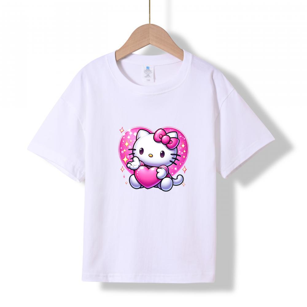 XH10 MINISO 2026 Summer New Printed Cotton Round Neck T-shirt for Children Aged 1-16, Boys and Girls
