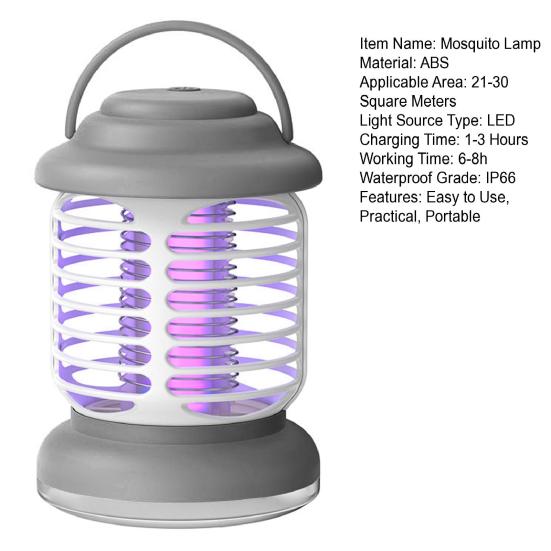 Mosquito Lamp USB Rechargeable IP66 Waterproof Safe To Use Outdoor Indoor Mosquito Zapper Electric Insect Fly Trap