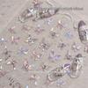 3D Embossed Crystal Butterfly Nail Stickers 2025