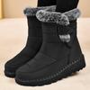 Women's Fleece-Lined Snow Boots - Plus Size, Polyurethane, Long Tube, Warm, and Cold-Proof