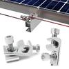 Pack of 4 Aluminum Solar Grounding Clamps  with Adjustable Screws & strong  Design Easy to Use for Photovoltaic Panel
