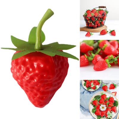 Beautiful Fake Strawberry Realistic Bright-colored Home Decor