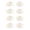 100pcs Paper Clips Prevent Slip Camera Shaped Decorative Metal Small Bookmark Paperclips for Paper Document Gold
